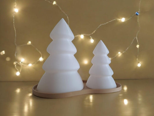 3D Printed Christmas Tree Tealight Holder Set