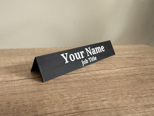 3D Printed Fully Customisable Free-Standing Desk Sign