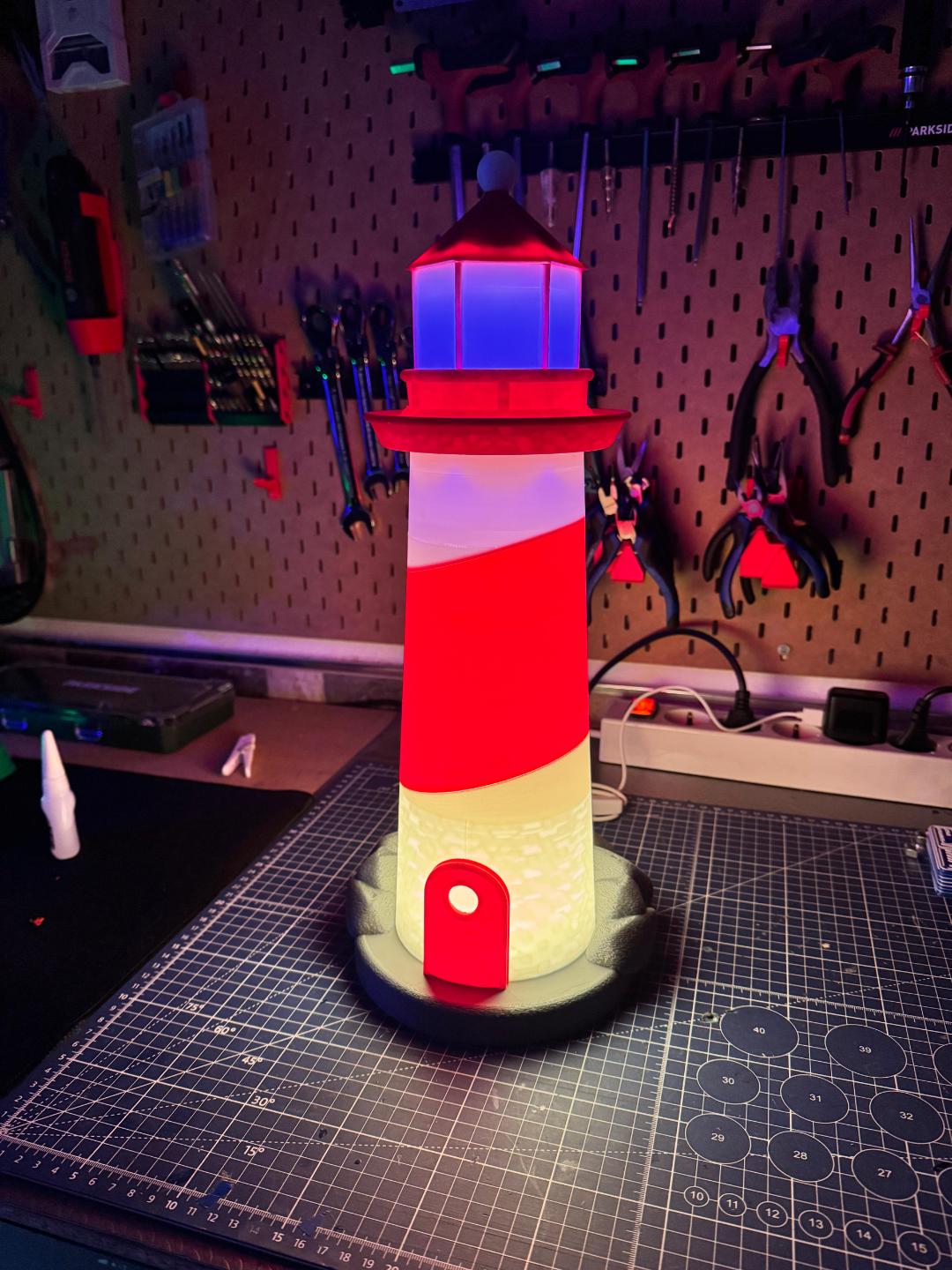 Large Christmas Lighthouse with Lights