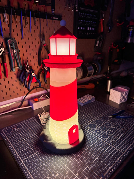 Large Christmas Lighthouse with Lights