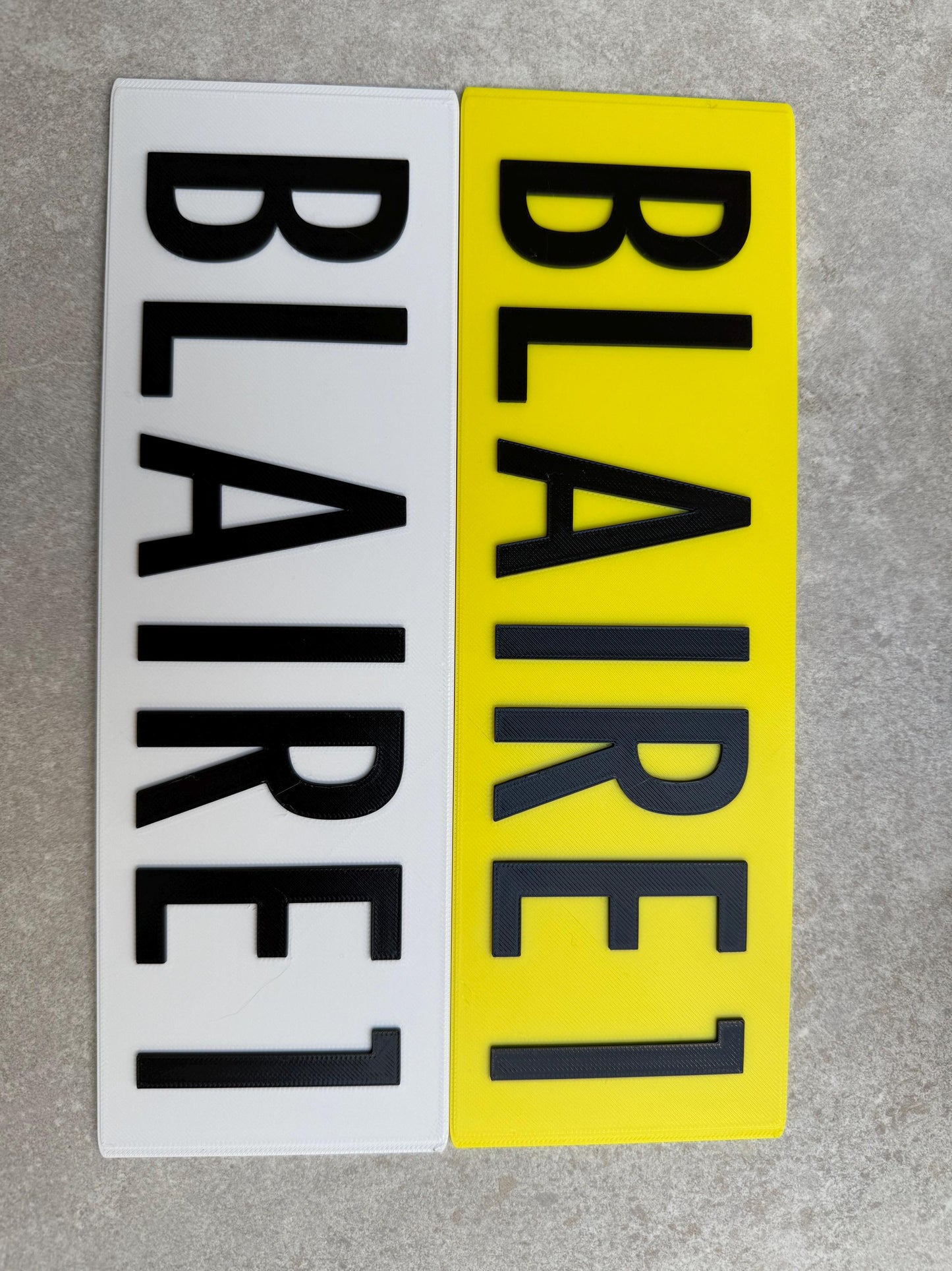 3D Printed Personalised Ride On Car Number Plate – Kids Custom Plate