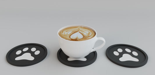 Dog Paw Print Coasters