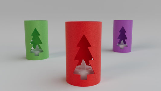 3D Printed Christmas Tree Candle Holder – Festive Décor UK