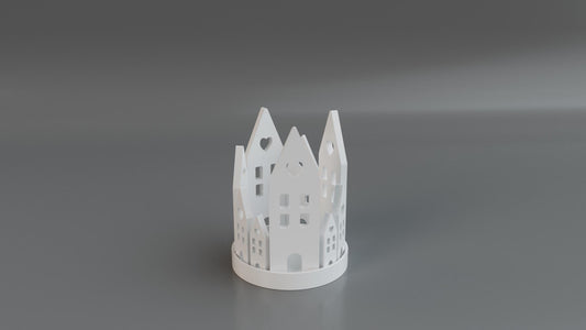 3D Printed Village Tealight Holder – Christmas Décor UK