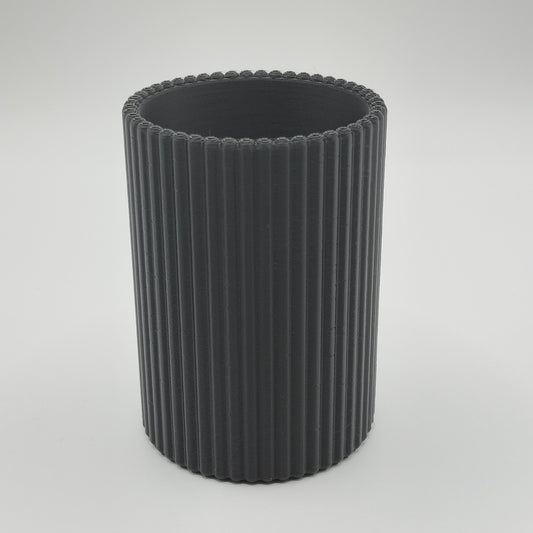 3D Printed Modern Ribbed Pencil Holder