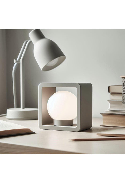 3D Printed Minimalist Cube Table Lamp
