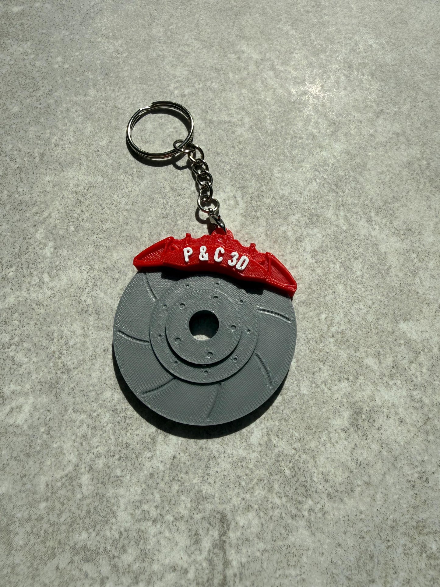 3D Printed Personalised Brake Disc Keyring – Car Lover Gift UK