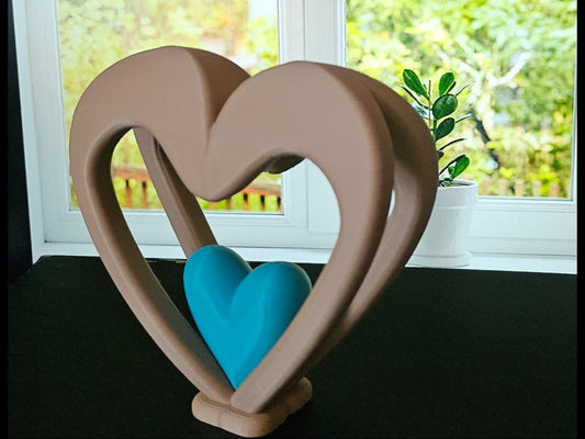 3D Printed Heart Sculpture Ornament