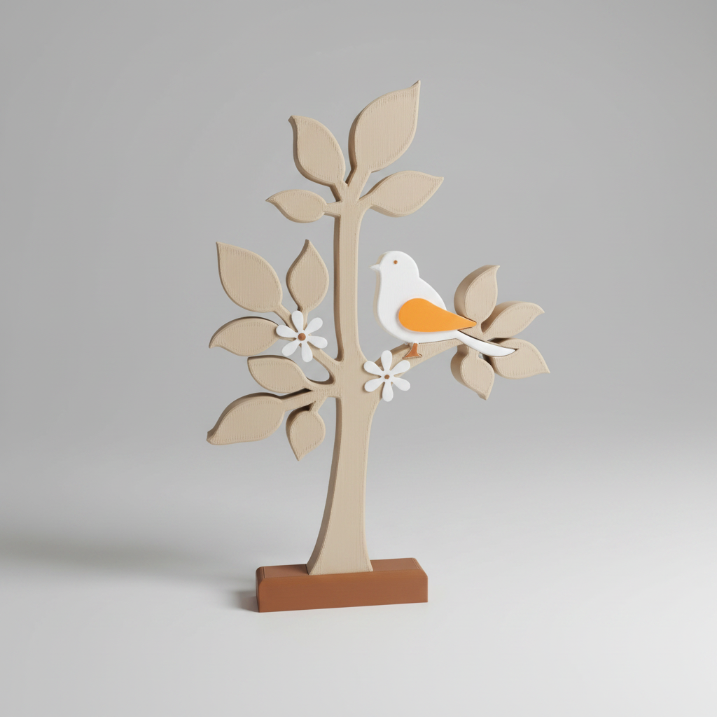3D Printed Bird Tree Ornament