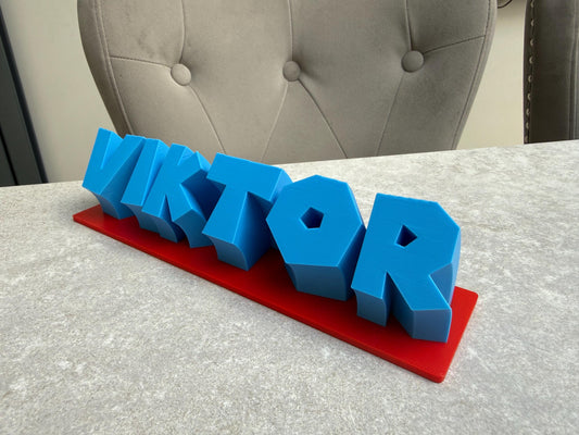 3D Printed Personalised Name Display – Custom Freestanding Name Sign