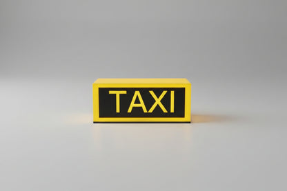 3D Printed TAXI LED Lightbox Sign – Retro Home Bar Decor