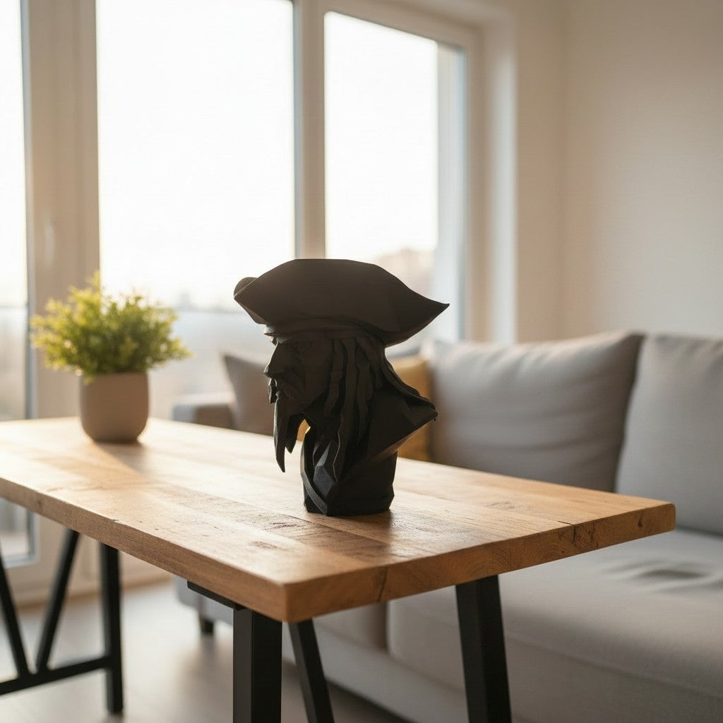 Pirate Bust Decor | 3D Printed Pirate Statue