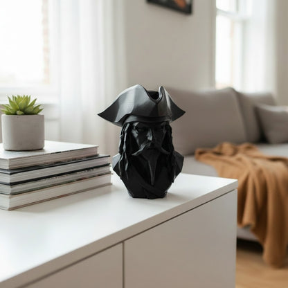 Pirate Bust Decor | 3D Printed Pirate Statue
