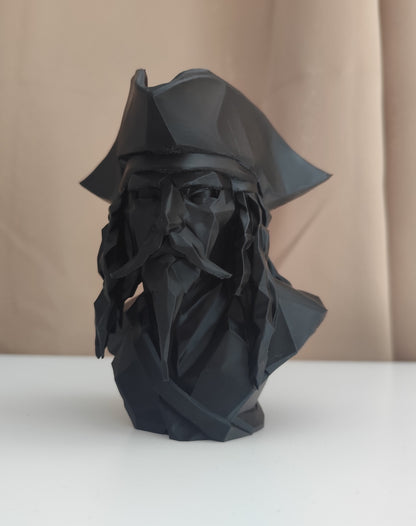 Pirate Bust Decor | 3D Printed Pirate Statue