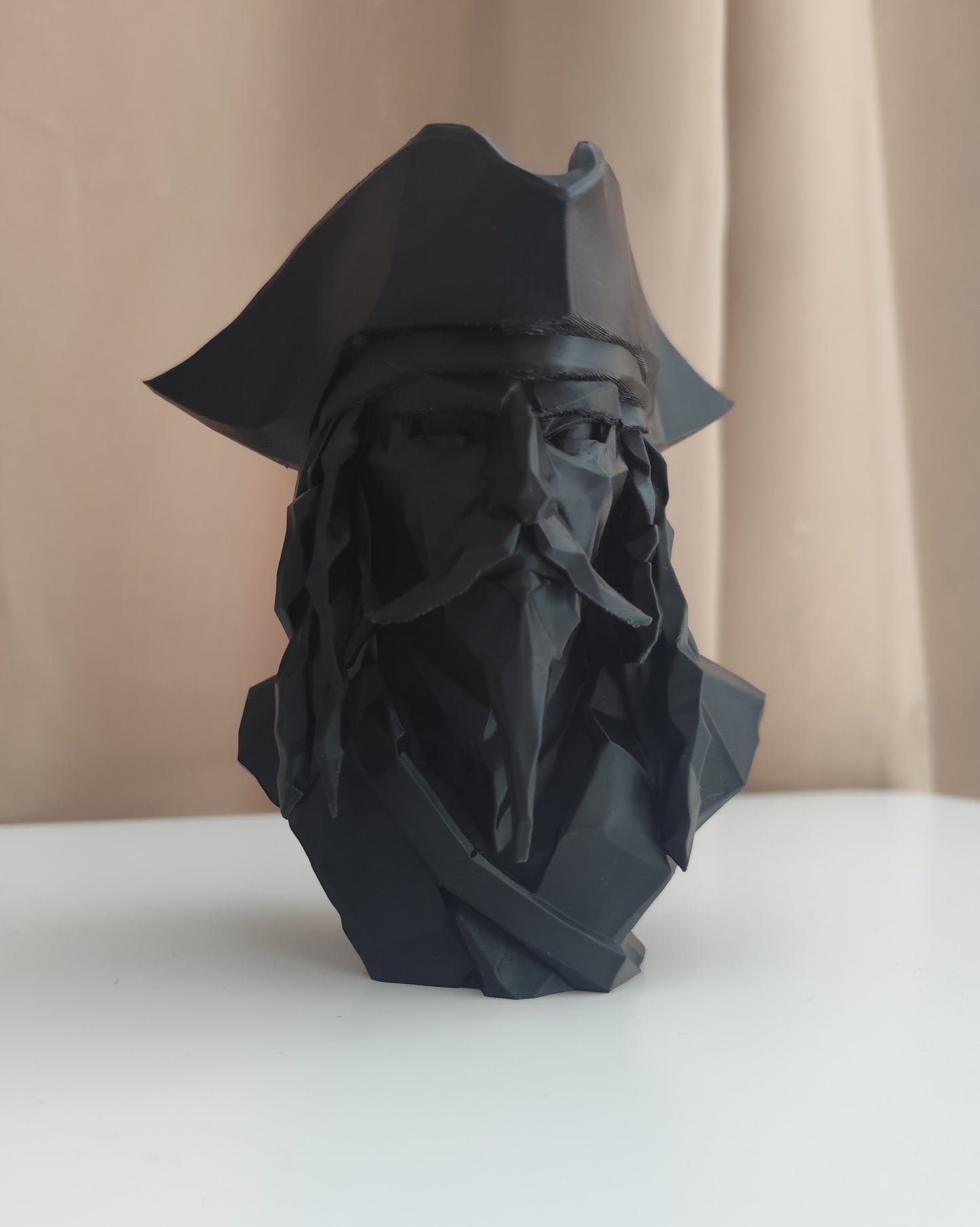 Pirate Bust Decor | 3D Printed Pirate Statue