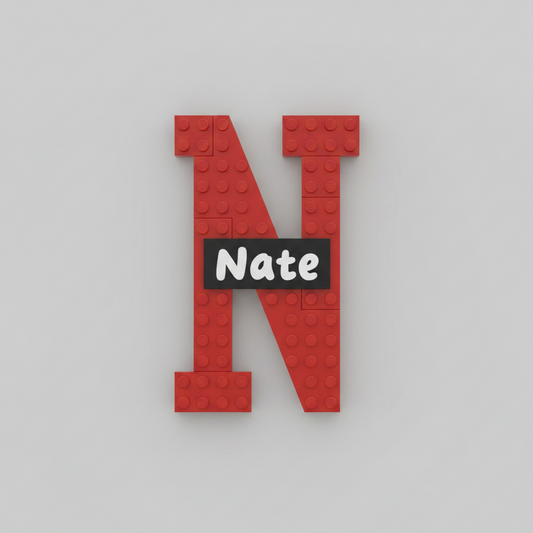 Personalised LEGO Style Letter Light | Custom Kids Name Sign | Boys Bedroom Decor | Nursery Shelf Letter | Gift for Kids