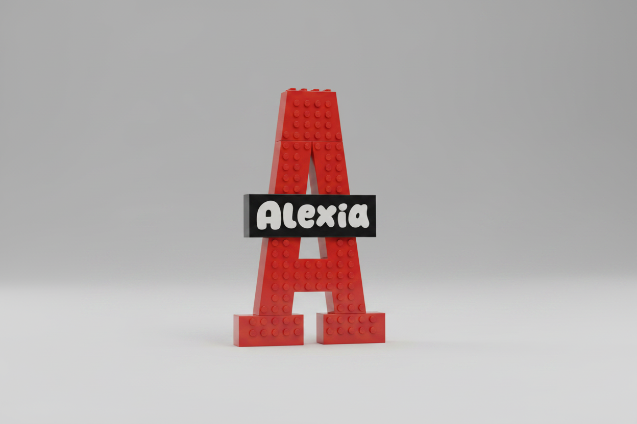 Personalised LEGO Style Letter Light | Custom Kids Name Sign | Boys Bedroom Decor | Nursery Shelf Letter | Gift for Kids