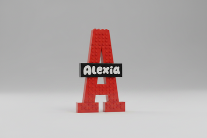 Personalised LEGO Style Letter Light | Custom Kids Name Sign | Boys Bedroom Decor | Nursery Shelf Letter | Gift for Kids