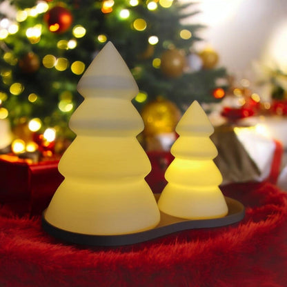3D Printed Christmas Tree Tealight Holder Set