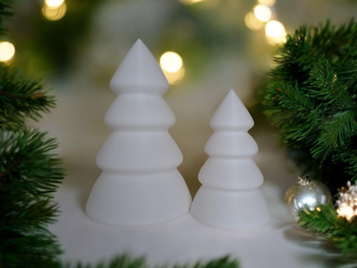 3D Printed Christmas Tree Tealight Holder Set