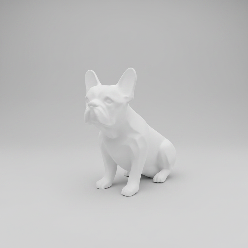 3D Printed French Bulldog Sculpture