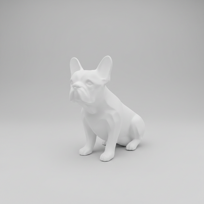 3D Printed French Bulldog Sculpture