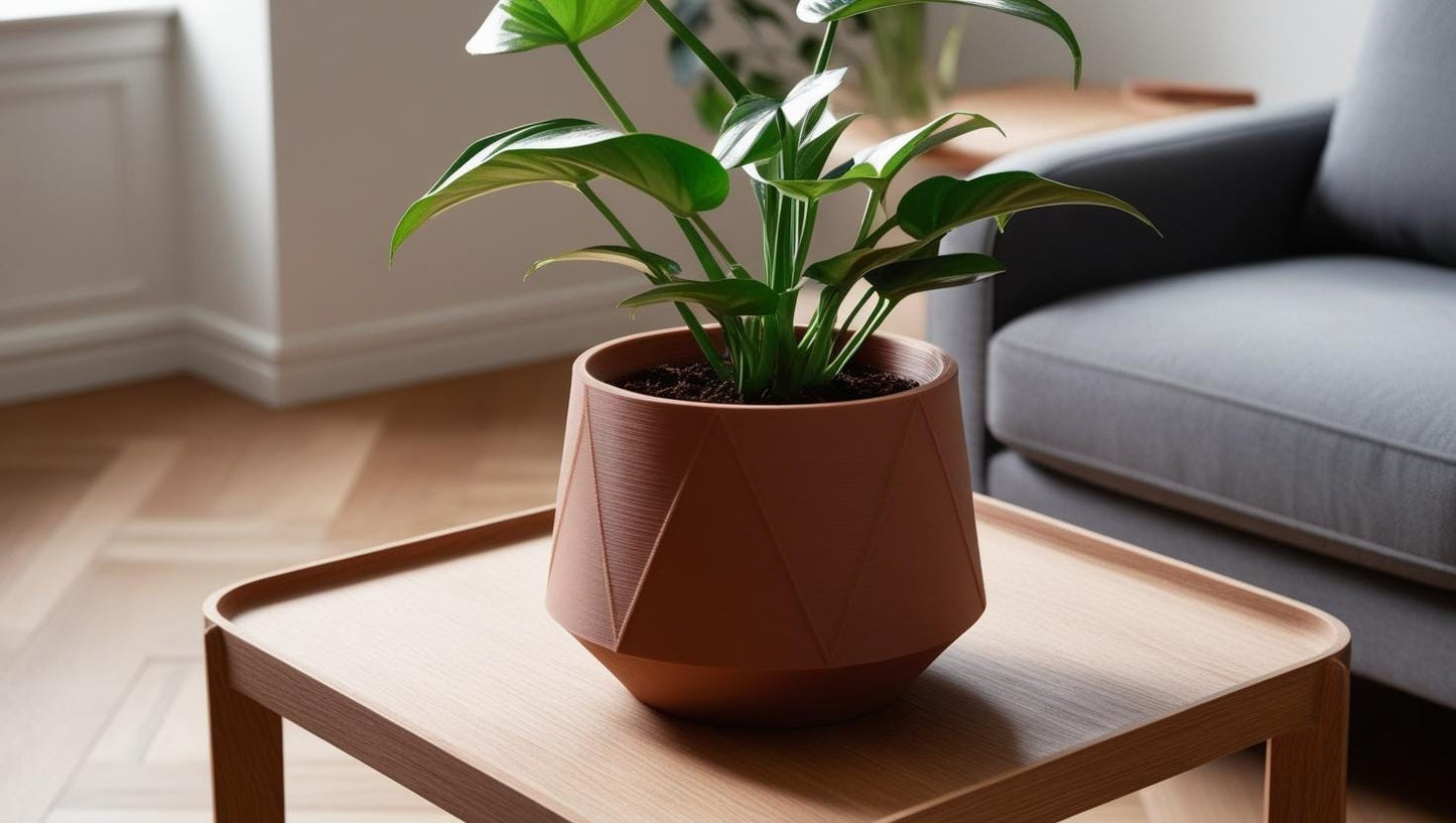 3D Printed GeoBloom Planter – Modern Indoor Plant Pot