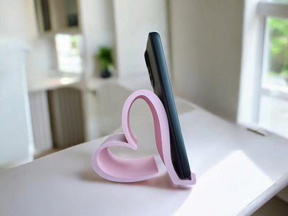 3D Printed Heart Phone Stand – Desk Phone Holder UK