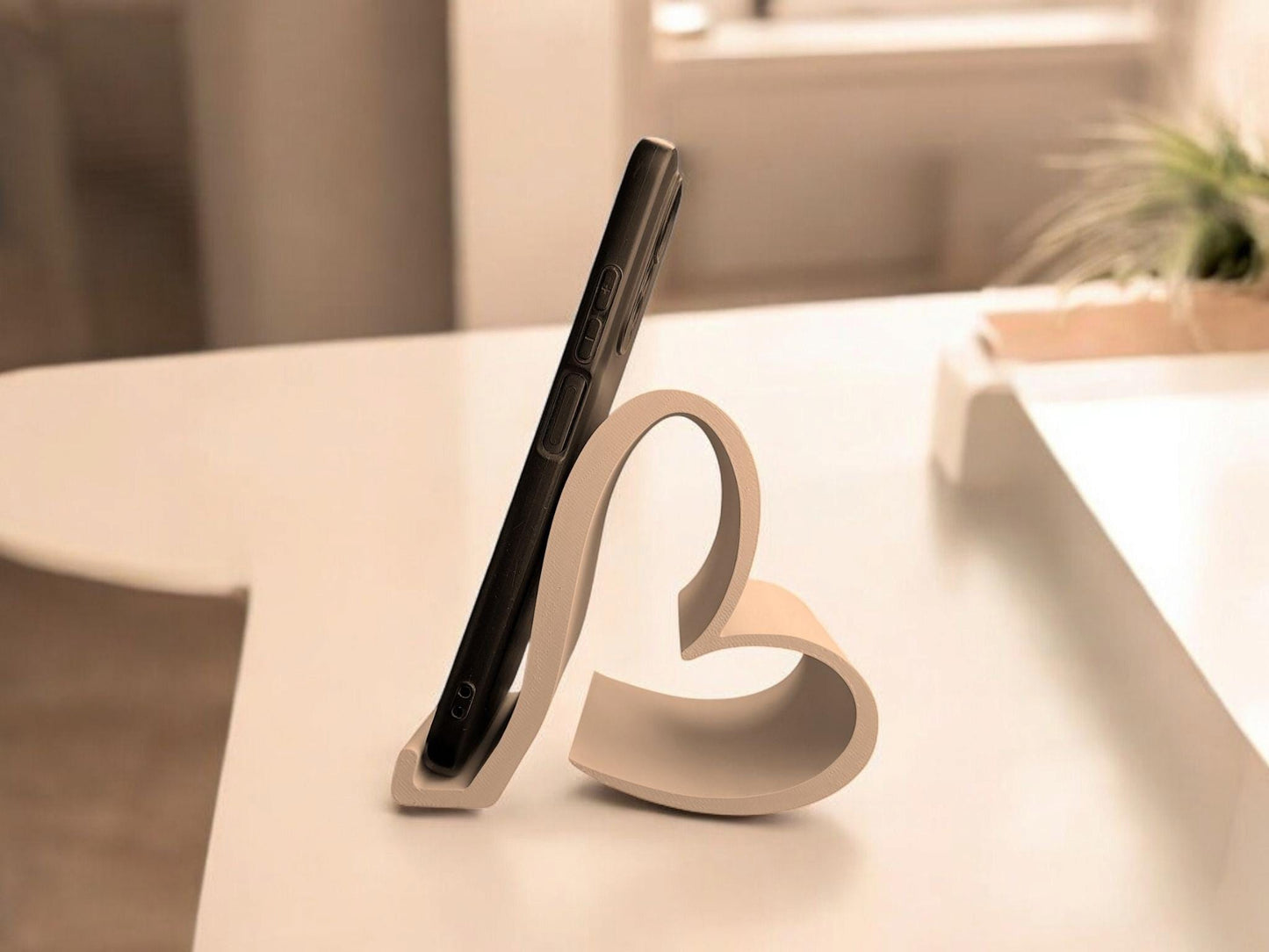 3D Printed Heart Phone Stand – Desk Phone Holder UK