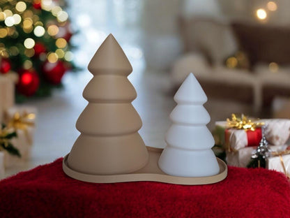 3D Printed Christmas Tree Tealight Holder Set