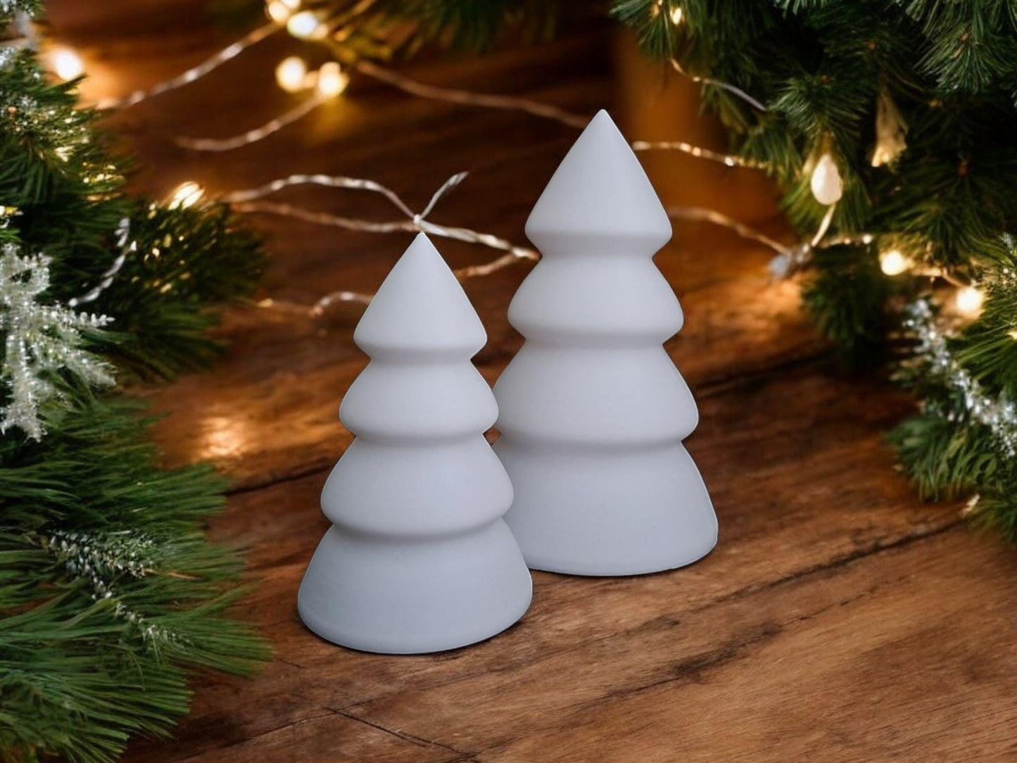3D Printed Christmas Tree Tealight Holder Set