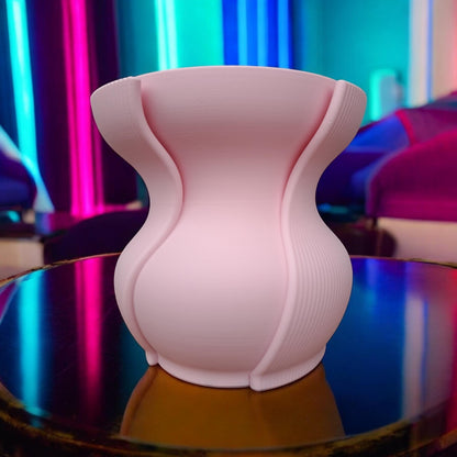 Modern Ribbed Vase