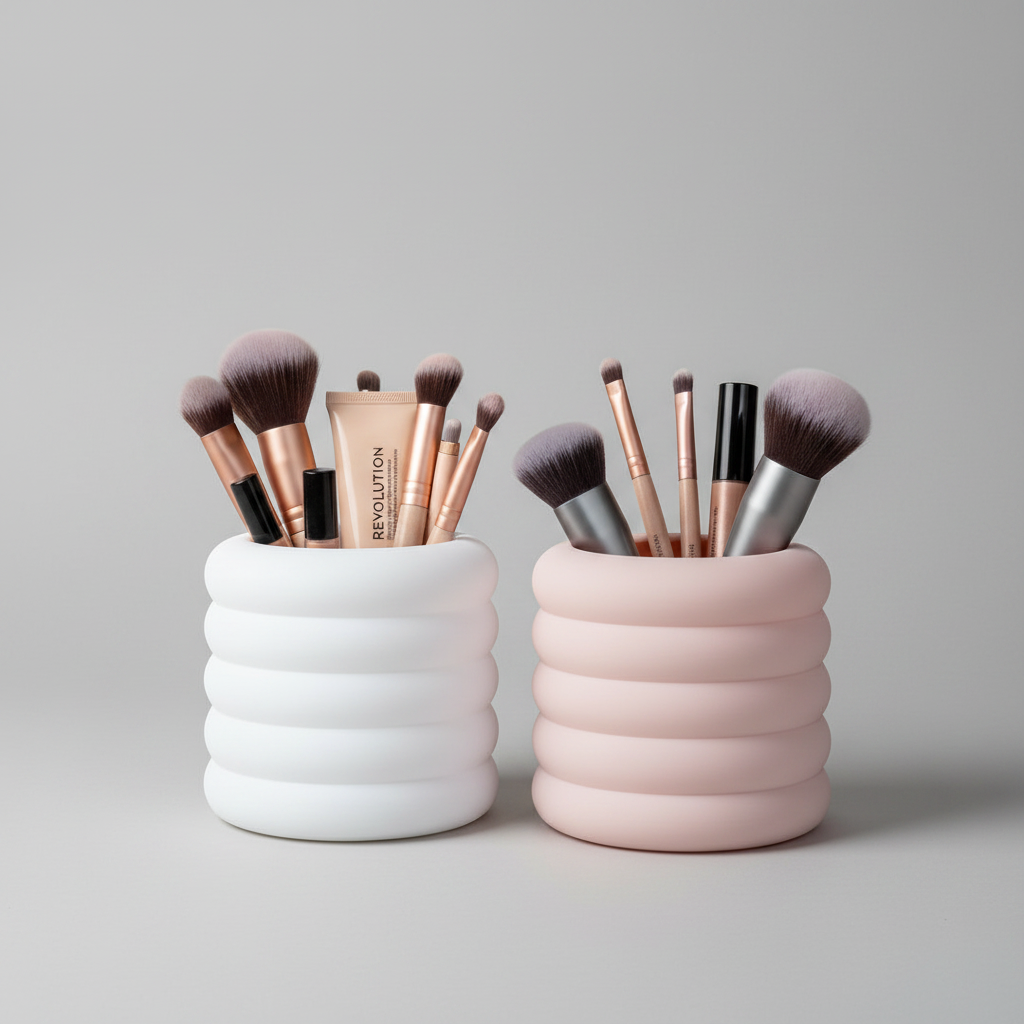 3D Printed Makeup Brush Organiser – 5 or 6 Ring Holder