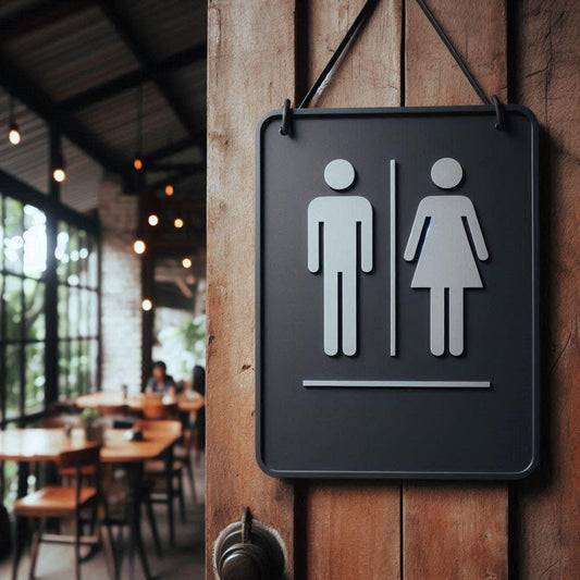 3D Printed Toilet Sign – Bathroom Door Sign