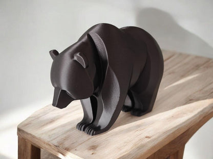 3D Printed Modern Bear Sculpture