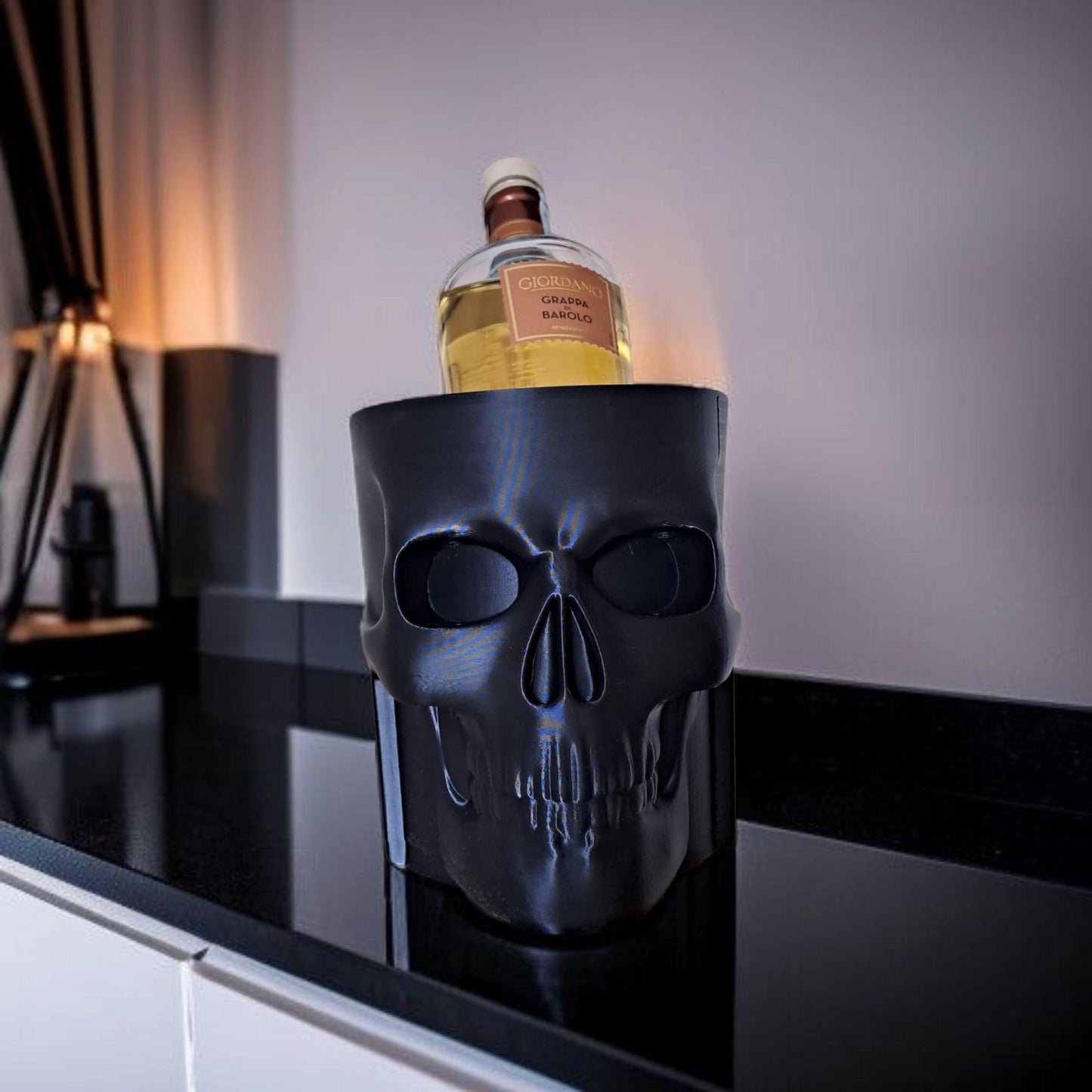 Skull Whiskey Bottle Holder
