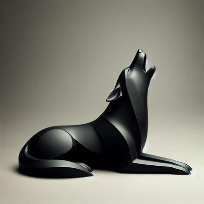 3D Printed Majestic Wolf Sculpture