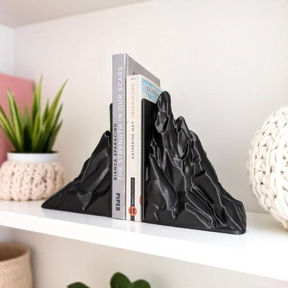 3D Printed Mountain Bookends Set
