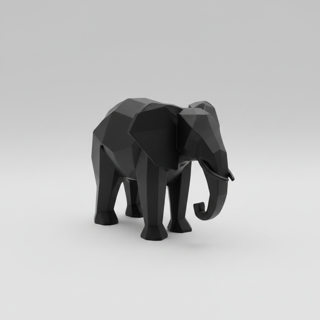 3D Printed Elephant Sculpture – Animal Home Décor UK