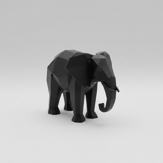 3D Printed Elephant Sculpture – Animal Home Décor UK