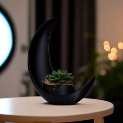 Celestial Crescent Moon Planter