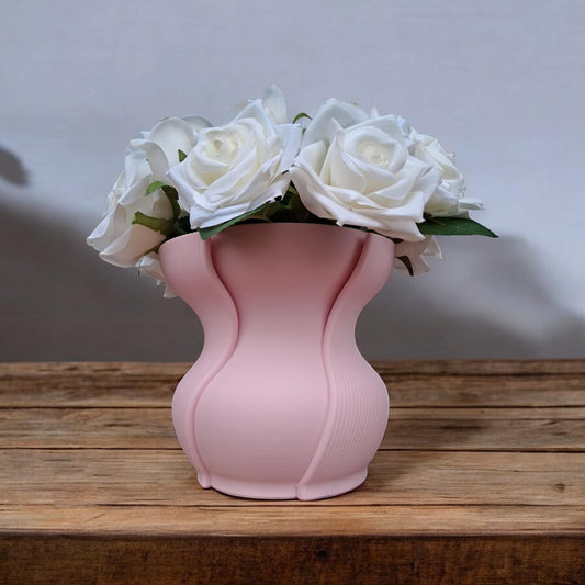 Modern Ribbed Vase