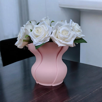 Modern Ribbed Vase