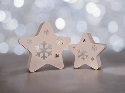 3D Printed Snowflake LED Tealight Holder – Christmas Decor