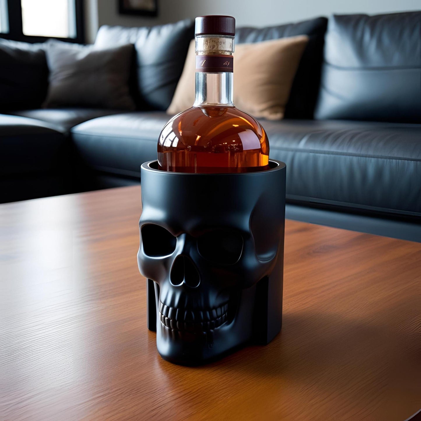 Skull Whiskey Bottle Holder