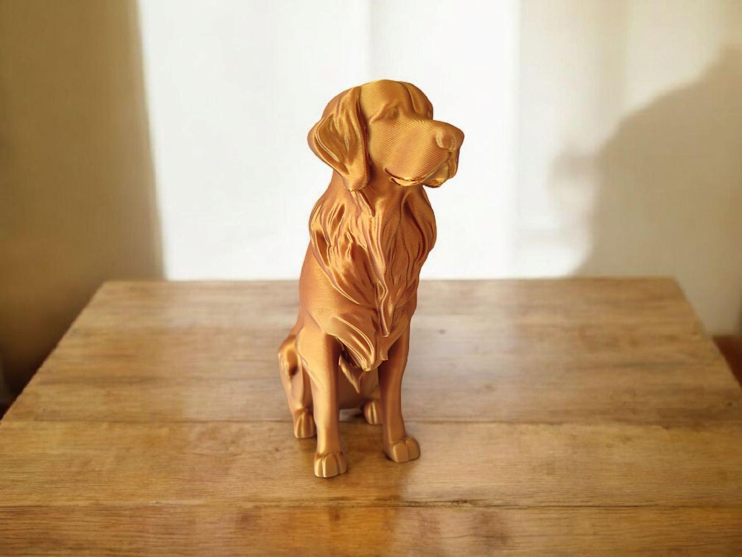 3D Printed Golden Retriever Dog Sculpture