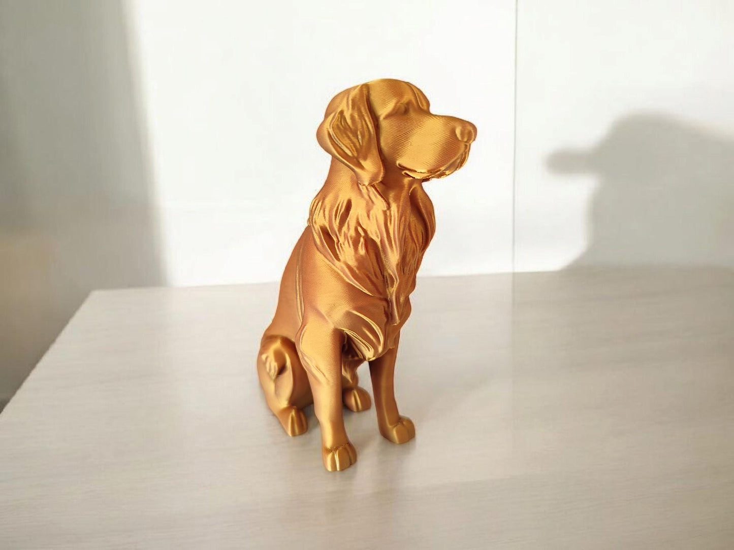 3D Printed Golden Retriever Dog Sculpture