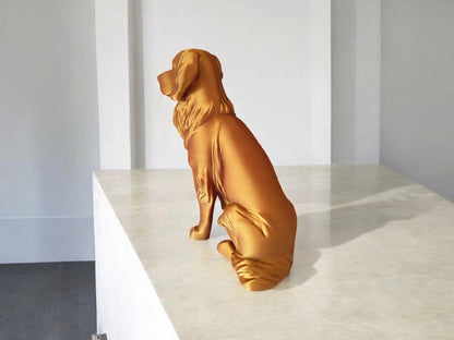 3D Printed Golden Retriever Dog Sculpture