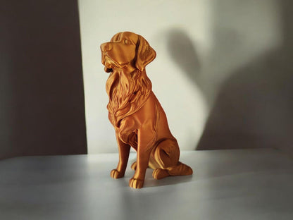 3D Printed Golden Retriever Dog Sculpture