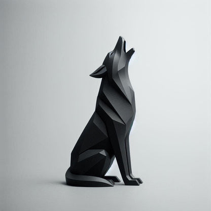 3D Printed Majestic Wolf Sculpture